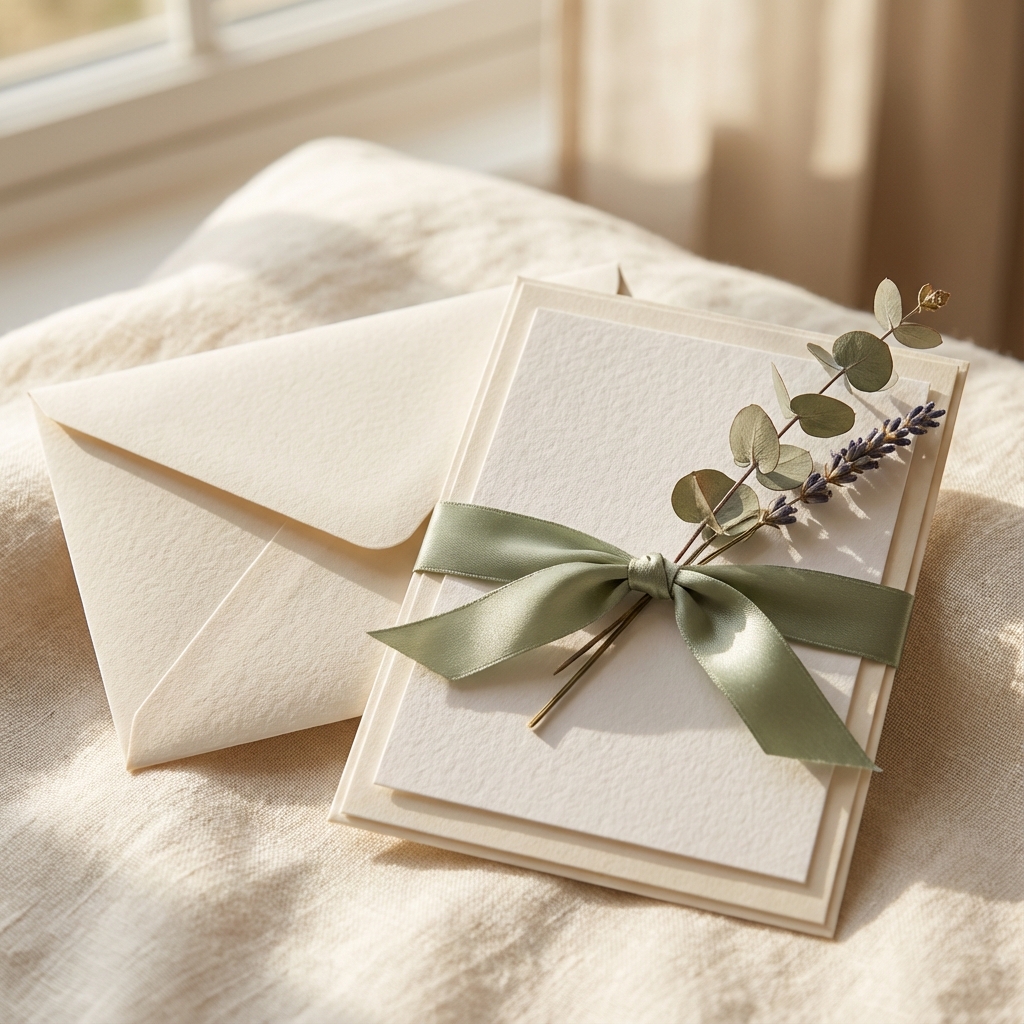 Hochwertiger Gutschein mit Schleife